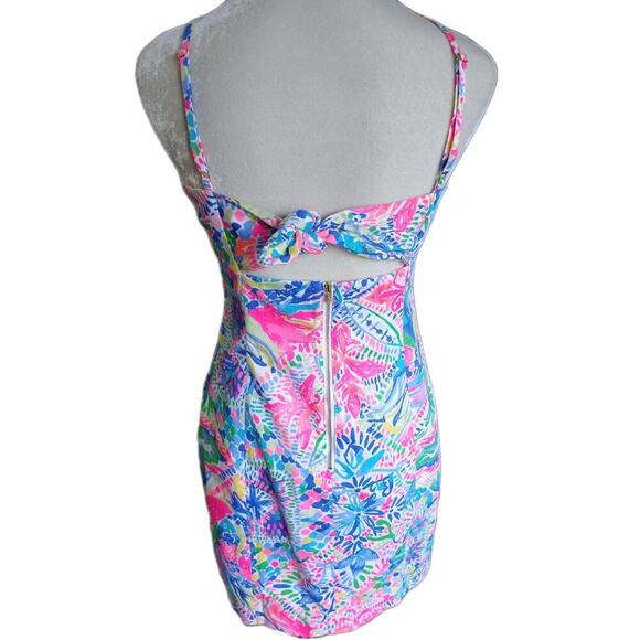 NWT Lilly Pulitzer Shelli sleeveless shift dress 6 back tie Dancing on the Deck - Picture 3 of 10
